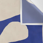 Abstract Minimal -Plant 3-2  Cobalt Blue Wall Tapestry Gallery Image 3