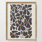 Abstract Black Florals Serving Tray Gallery Image 1