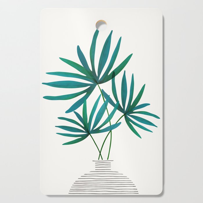 Fan Palm Bouquet Still Life Cutting Board Gallery Image 1