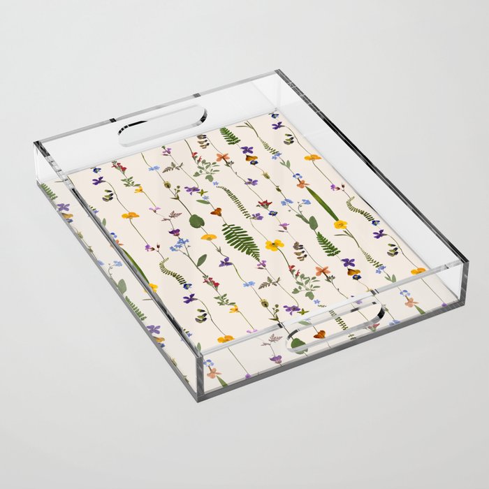 Pressed Florals Acrylic Tray Gallery Image 1