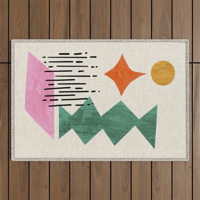 Midcentury Float Outdoor Rug Gallery Image 1