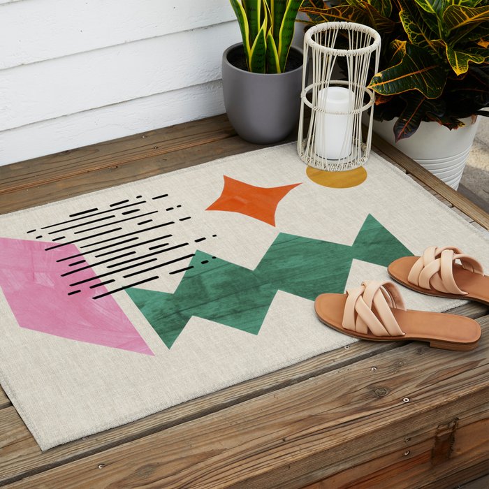Midcentury Float Outdoor Rug Gallery Image 2