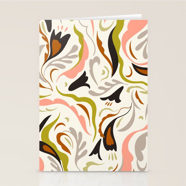 abstract decorative floral bright pattern Stationery Card Gallery Image 2