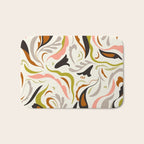 abstract decorative floral bright pattern Bath Mat Gallery Image 1