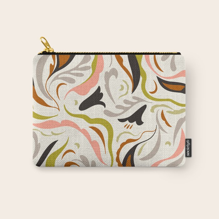 abstract decorative floral bright pattern Carry All Pouch Gallery Image 1