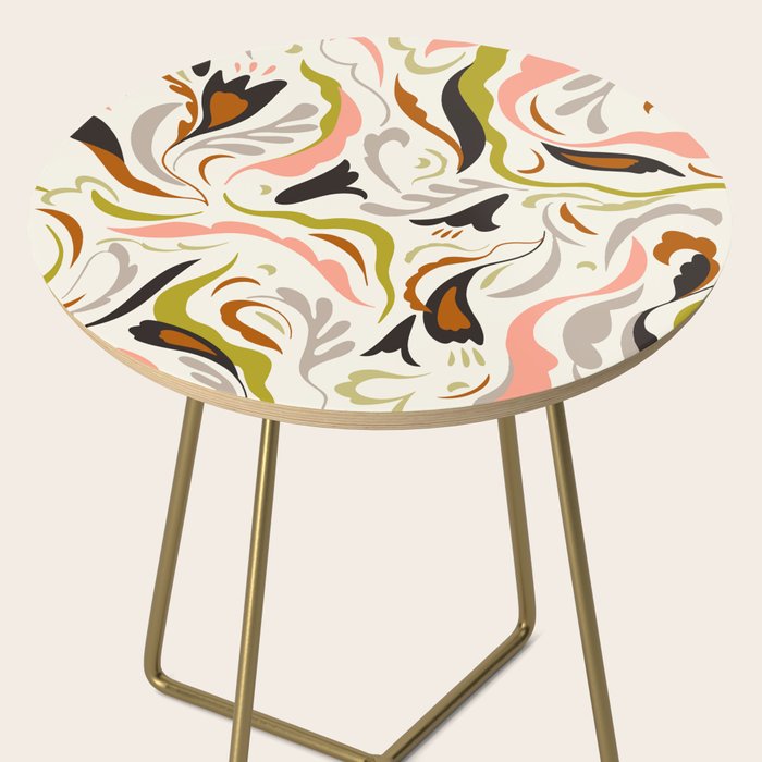 abstract decorative floral bright pattern Side Table Gallery Image 2