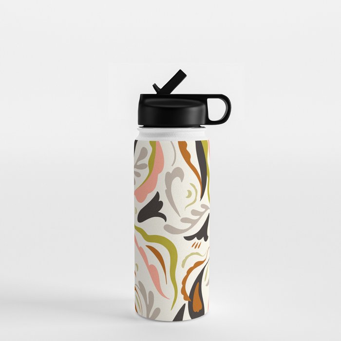 abstract decorative floral bright pattern Water Bottle Gallery Image 1
