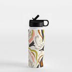 abstract decorative floral bright pattern Water Bottle Gallery Image 1