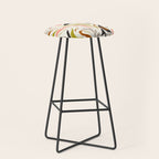 abstract decorative floral bright pattern Stool Gallery Image 1