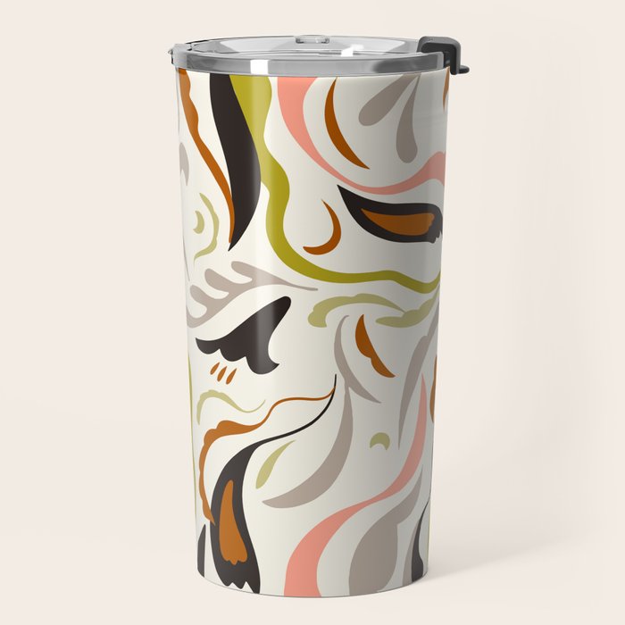 abstract decorative floral bright pattern Travel Mug Gallery Image 2