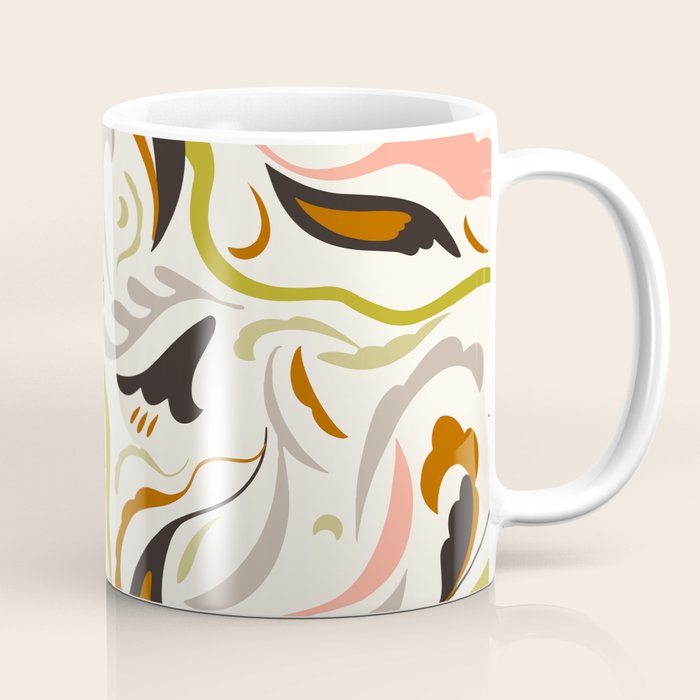 abstract decorative floral bright pattern Coffee Mug Gallery Image 1