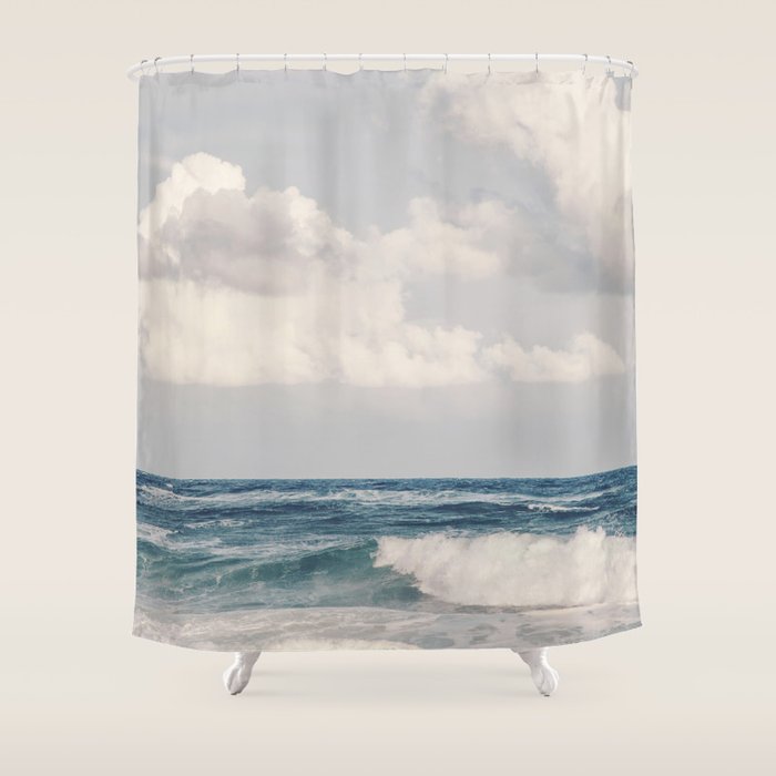 Ocean Clouds - Nature, Landscape Photography Shower Curtain Gallery Image 1