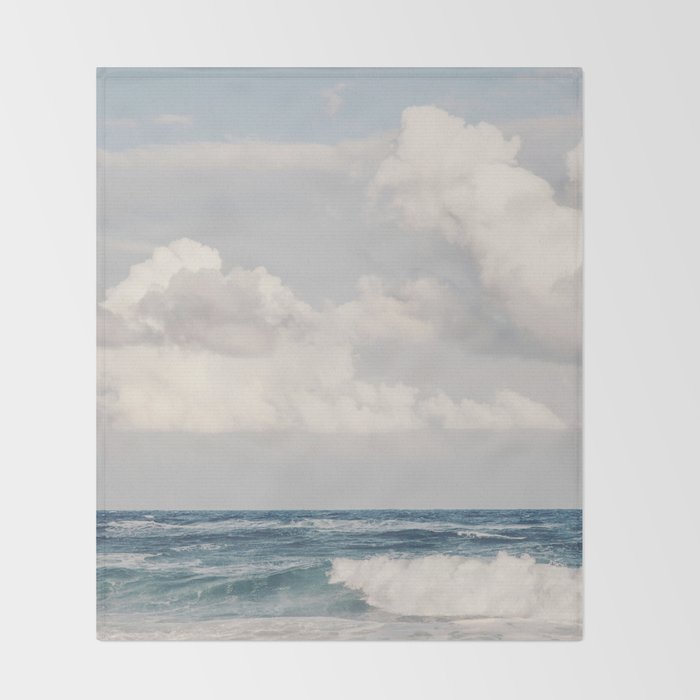 Ocean Clouds - Nature, Landscape Photography Throw Blanket Gallery Image 2