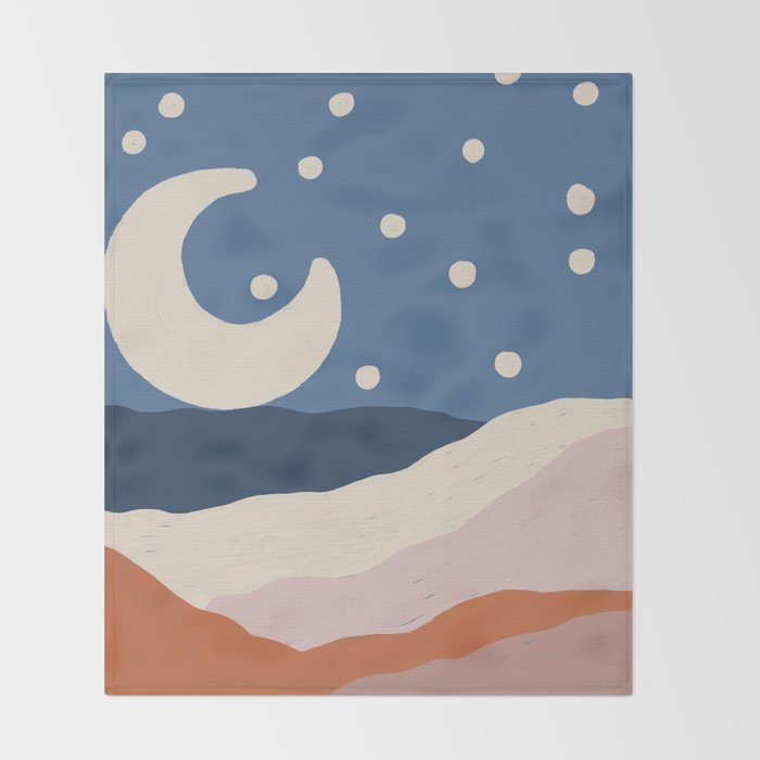 Acrylic Landscape #4 Throw Blanket Gallery Image 2