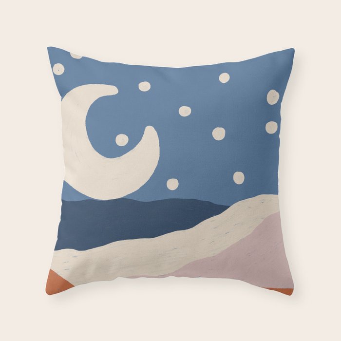 Acrylic Landscape #4 Throw Pillow Gallery Image 1