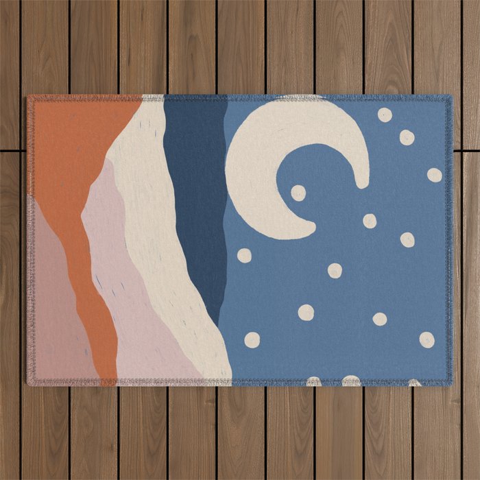 Acrylic Landscape #4 Outdoor Rug Gallery Image 1