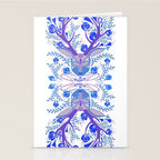 Floral Antlers - Blue Palette Stationery Card Gallery Image 2