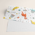 Sketchy Space Dinosaurs Wrapping Paper Gallery Image 2