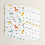 Sketchy Space Dinosaurs Wrapping Paper Gallery Image 3