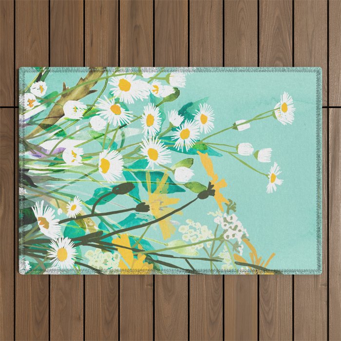 Spring Flowers Outdoor Rug Gallery Image 1