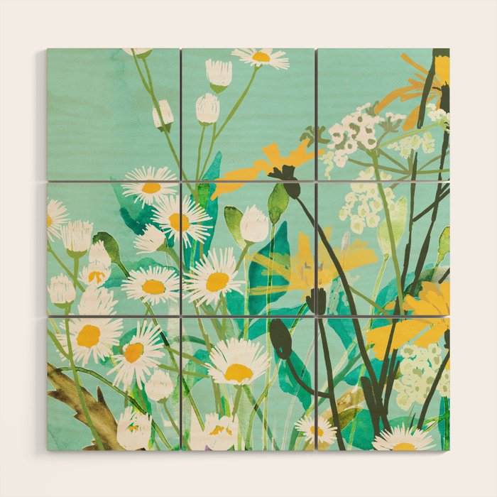 Spring Flowers Wood Wall Art Gallery Image 1