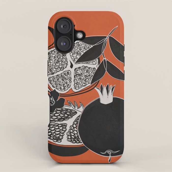 Line Art Pomegranates 2 iPhone Case Gallery Image 1