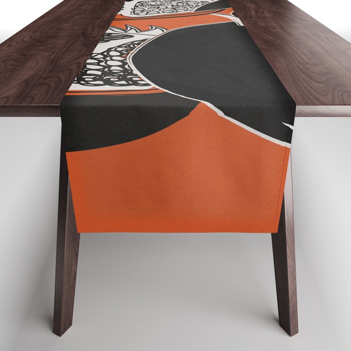Line Art Pomegranates 2 Table Runner Gallery Image 1