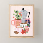 Pink Christmas Still Life Mini Art Print Gallery Image 1