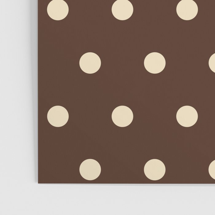 Vintage polka dots baroque brown & cream Poster Gallery Image 3