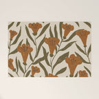Orange Bellflowers Welcome Mat Gallery Image 1