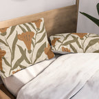 Orange Bellflowers Pillow Sham Gallery Image 2