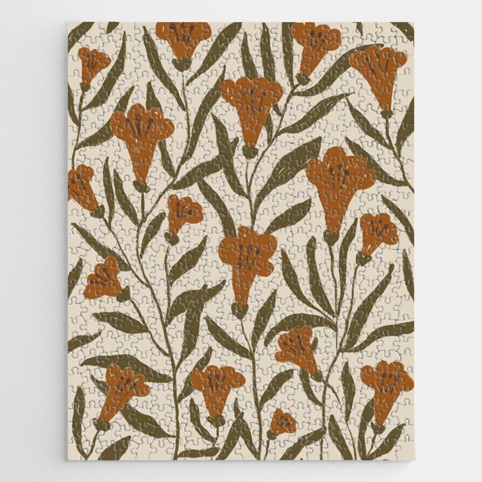 Orange Bellflowers Jigsaw Puzzle Gallery Image 1