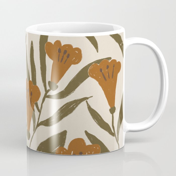 Orange Bellflowers Coffee Mug Gallery Image 1