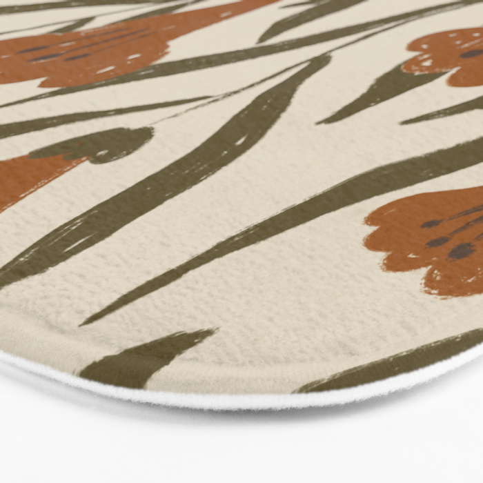 Orange Bellflowers Bath Mat Gallery Image 3