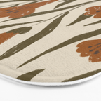Orange Bellflowers Bath Mat Gallery Image 3
