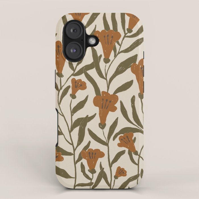 Orange Bellflowers iPhone Case Gallery Image 1