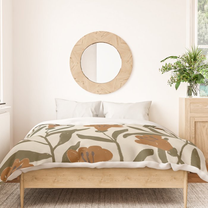 Orange Bellflowers Duvet Cover Gallery Image 3