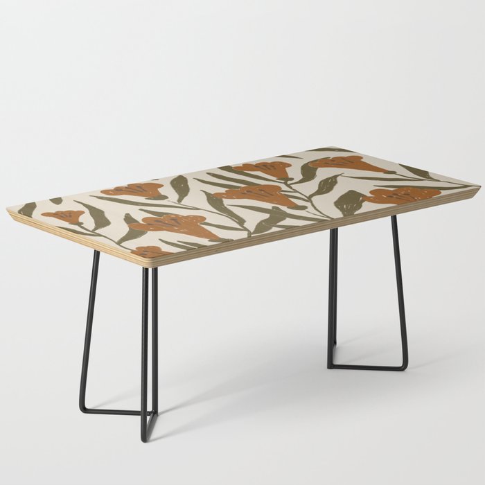 Orange Bellflowers Coffee Table Gallery Image 1