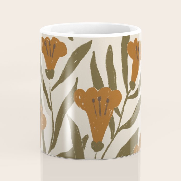 Orange Bellflowers Coffee Mug Gallery Image 4