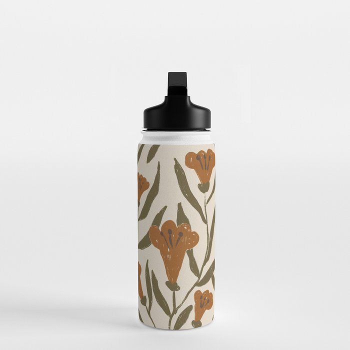 Orange Bellflowers Water Bottle Gallery Image 3