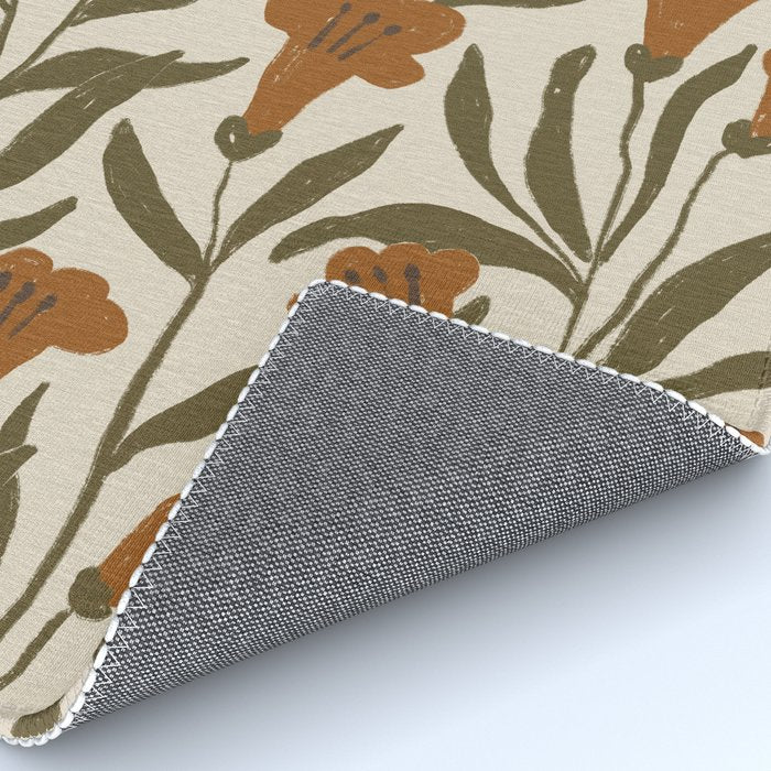 Orange Bellflowers Rug Gallery Image 4