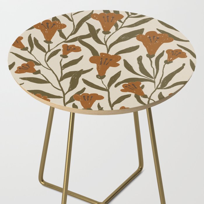 Orange Bellflowers Side Table Gallery Image 2