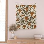 Orange Bellflowers Wall Tapestry Gallery Image 2