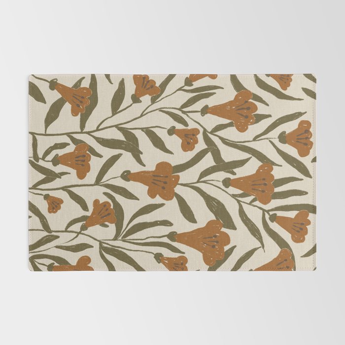 Orange Bellflowers Rug Gallery Image 2