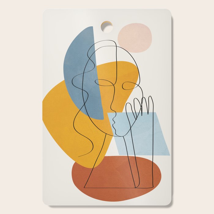 Abstract Colorful Faces II Cutting Board Gallery Image 1