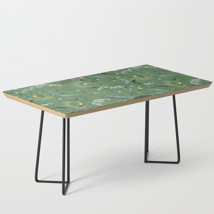 Greenish starry lunar sky Coffee Table Gallery Image 1