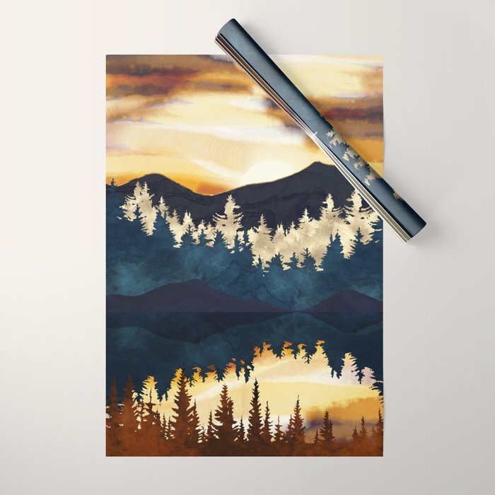 Fall Sunset Wrapping Paper Gallery Image 1