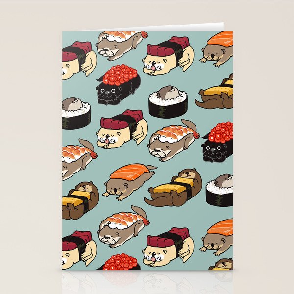 Sushi Otter Stationery Card Gallery Image 2