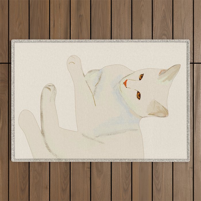 Minimal Abstract Art Cat 7 Outdoor Rug Gallery Image 1