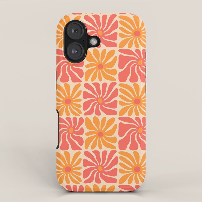 Vintage hippie flower art pattern iPhone Case Gallery Image 1